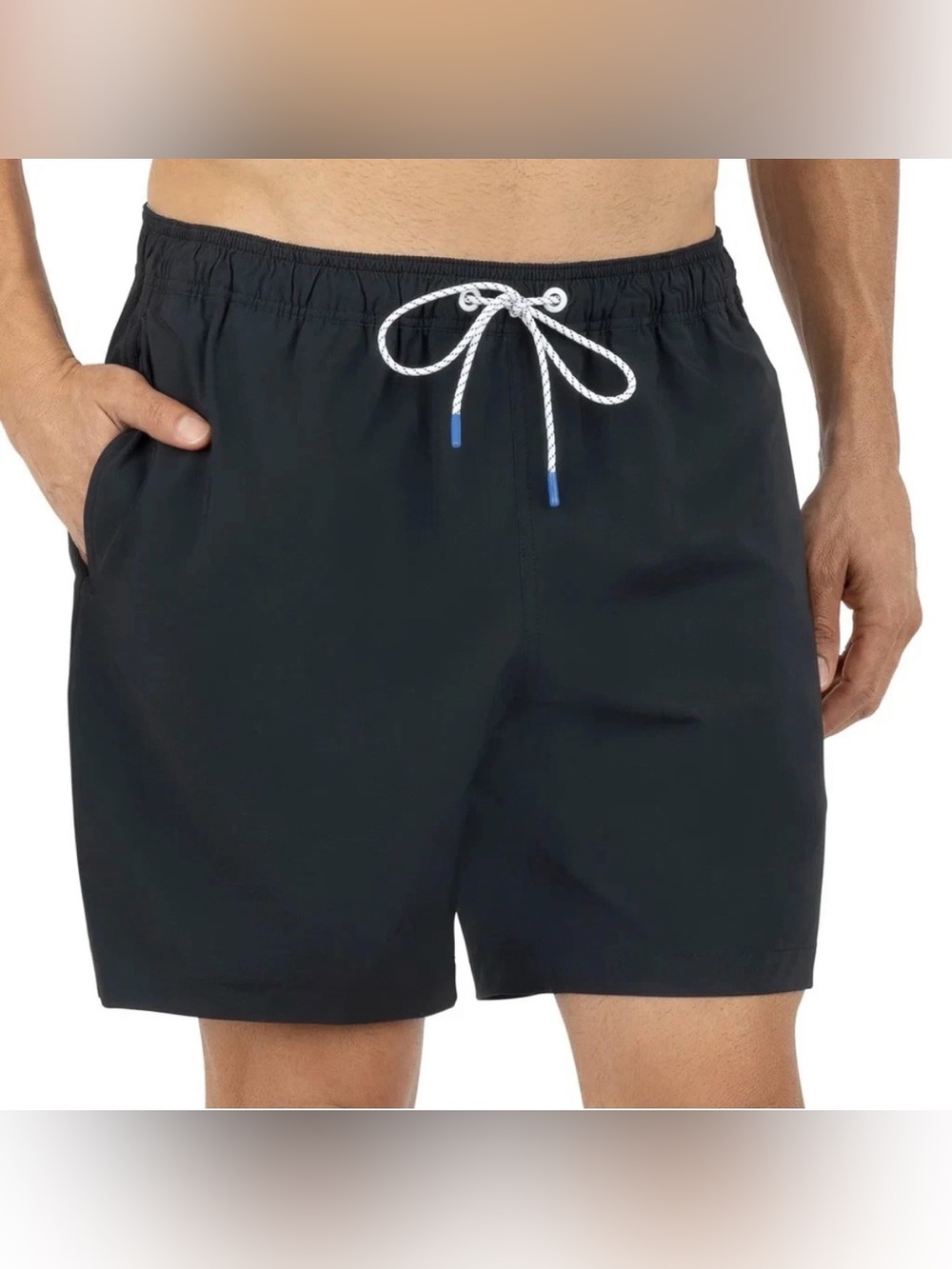 Bonobos Black Swim Trunks with Contrast Drawstring
